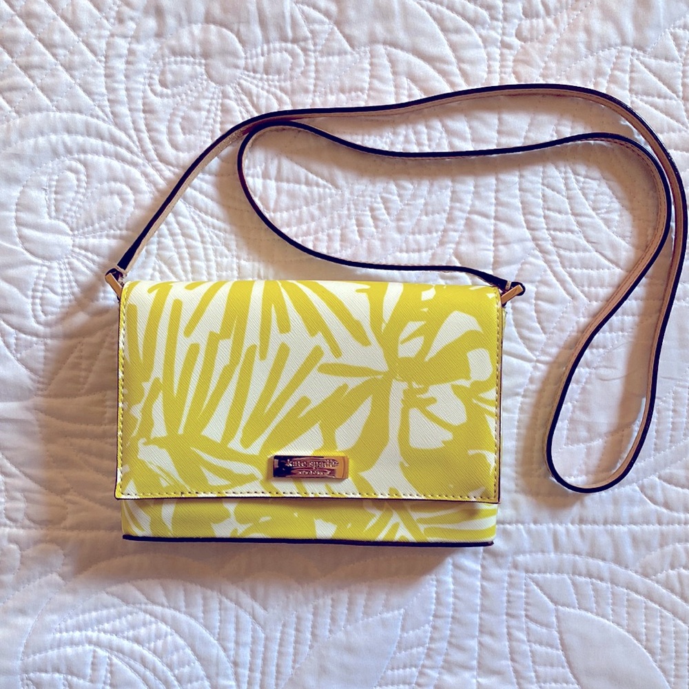 Kate Spade Cross Body Purse Summer Palm Leaf Print 🌿